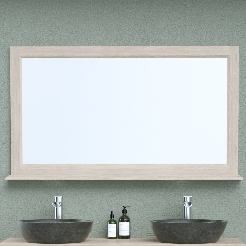 Miroir chêne blanchi FSC 124cm - Toscane