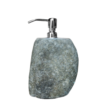 Distributeur de savon en pierre de rivière