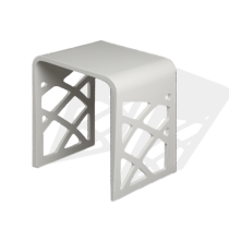 Tabouret blanc en Solid surface - Elios