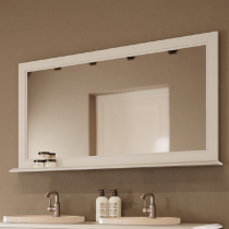 Miroir tablette blanc 124cm - Bohème