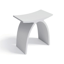 Tabouret blanc en Solid surface - Omaha