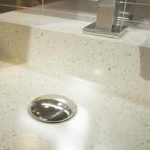Vasque à poser 48 cm en granit line beige - Banda