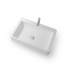 Vasque à poser rectangulaire 60 cm en Solid surface - Tara